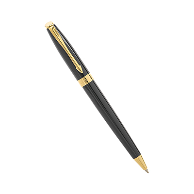 Parker Fusion Laque Black Gold Trim Ball Pen