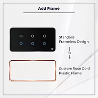 D2Touch Rose Gold Plastic Frame For 2M/4M/6M/8M Panel Frame for Acrylic Glossy, Matte & Glass Panels, Add As Accessories Per Panel