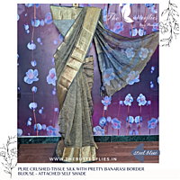 PURE CRUSHED TISSUE SILK SAREE USTSTES23186
