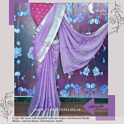 CREPE SILK SAREE PSSSCRE23105