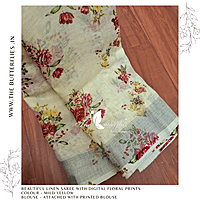 PURE LINEN SAREE  YBRSLIN23446