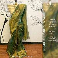 CRUSHED TISSUE SILK SAREE  USTSTES23516