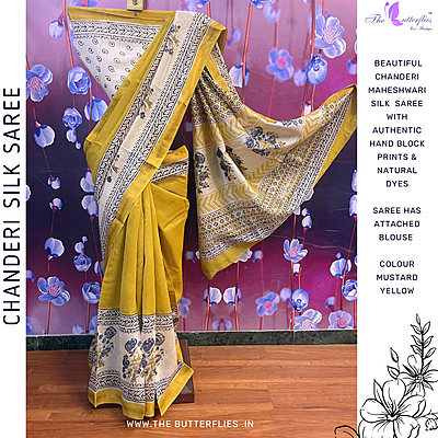 Chanderi Maheshwari Silk Saree SHPSCDS24505