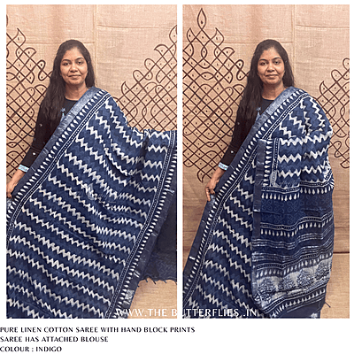 LINEN COTTON SAREE ssgSLIN24640