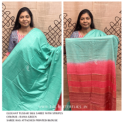 PURE TUSSER SILK SAREE YBRSTES24722