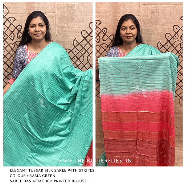 PURE TUSSER SILK SAREE YBRSTES24722