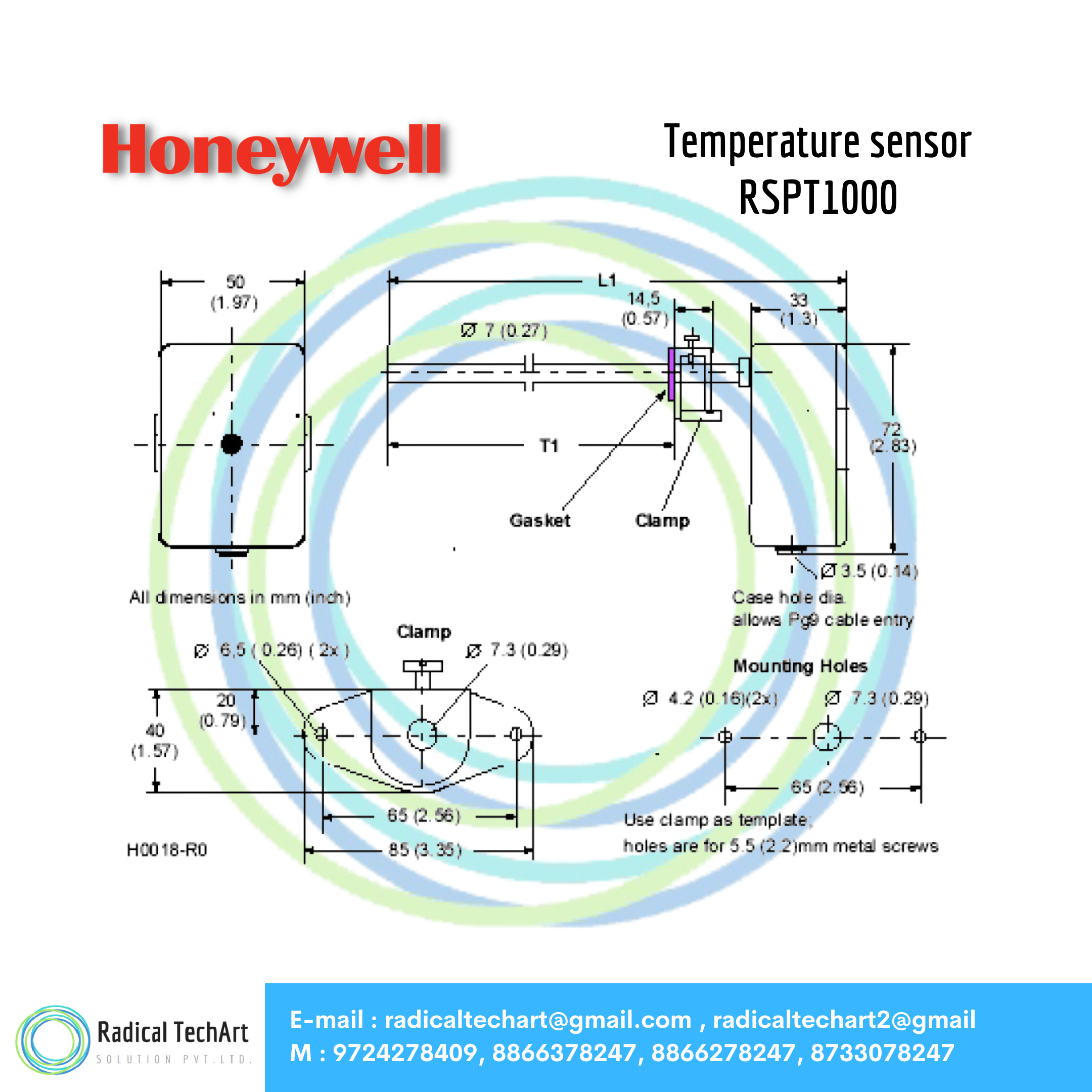 Duct Mount Tempearture Sensor