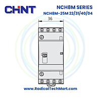 Chint NCH8-25M 22/31/40/04 Modular AC Contactor - 25A, 400V