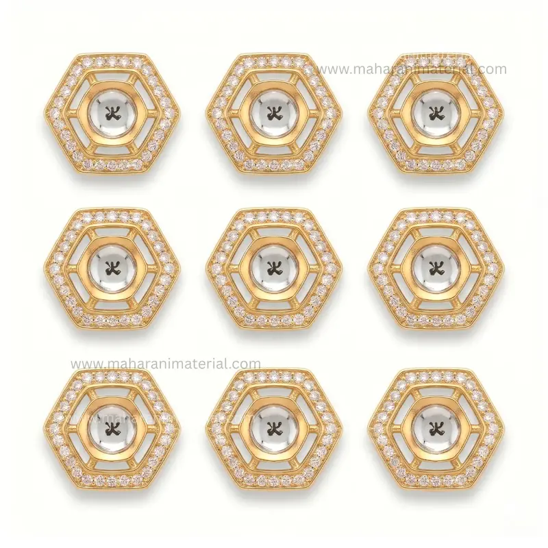 Diamond Kundan Hex
