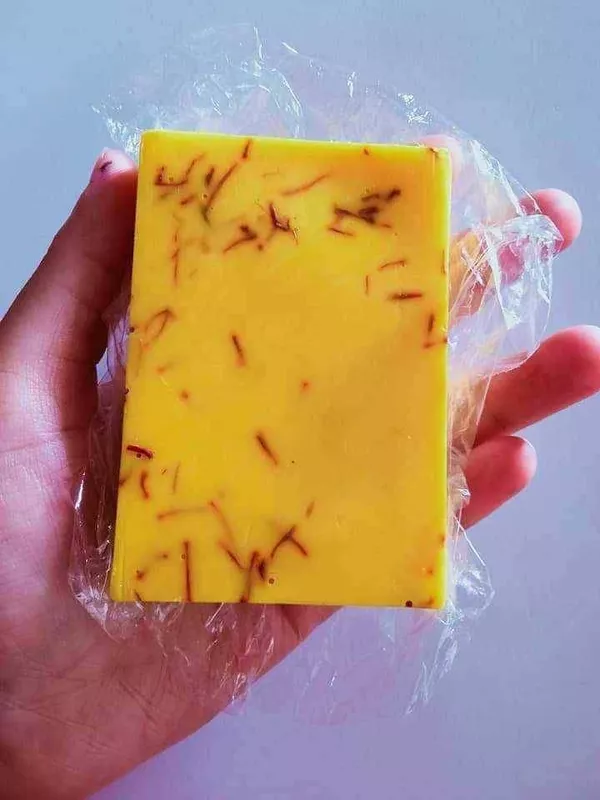saffron goat milk soap
