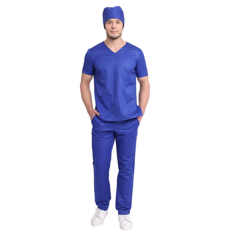 DR.SCRUBS 3 Pocket Scrub Top for Men – Breathable Medical Uniform
