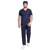 DR.SCRUBS 3 Pocket Scrub Top for Men – Breathable Medical Uniform