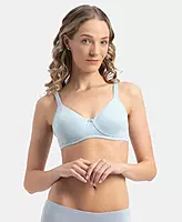 Jockey Wirefree Non Padded Super Combed Cotton Elastane Stretch Medium Coverage Everyday Bra with Concealed Shaper Panel - 1722