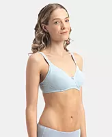 Jockey Wirefree Non Padded Super Combed Cotton Elastane Stretch Medium Coverage Everyday Bra with Concealed Shaper Panel - 1722
