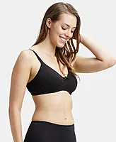 Jockey Wirefree Non Padded Super Combed Cotton Elastane Stretch Medium Coverage Everyday Bra with Concealed Shaper Panel - 1722