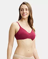 Jockey Wirefree Non Padded Super Combed Cotton Elastane Stretch Medium Coverage Everyday Bra with Concealed Shaper Panel - 1722
