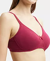 Jockey Wirefree Non Padded Super Combed Cotton Elastane Stretch Medium Coverage Everyday Bra with Concealed Shaper Panel - 1722