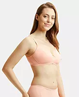 Jockey Wirefree Non Padded Super Combed Cotton Elastane Stretch Medium Coverage Everyday Bra with Concealed Shaper Panel - 1722