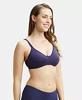 Jockey Wirefree Non Padded Super Combed Cotton Elastane Stretch Medium Coverage Everyday Bra with Concealed Shaper Panel - 1722