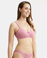 Jockey Wirefree Non Padded Super Combed Cotton Elastane Stretch Medium Coverage Everyday Bra with Concealed Shaper Panel - 1722