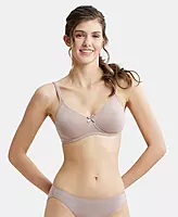 Jockey Wirefree Non Padded Super Combed Cotton Elastane Stretch Medium Coverage Everyday Bra with Concealed Shaper Panel - 1722