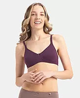 Jockey Wirefree Non Padded Super Combed Cotton Elastane Stretch Medium Coverage Everyday Bra with Concealed Shaper Panel - 1722