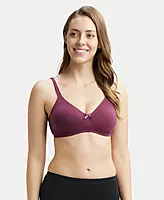 Jockey Wirefree Non Padded Super Combed Cotton Elastane Stretch Medium Coverage Everyday Bra with Concealed Shaper Panel - 1722