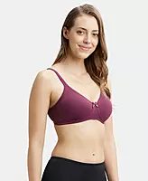 Jockey Wirefree Non Padded Super Combed Cotton Elastane Stretch Medium Coverage Everyday Bra with Concealed Shaper Panel - 1722