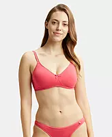 Jockey Wirefree Non Padded Super Combed Cotton Elastane Stretch Medium Coverage Everyday Bra with Concealed Shaper Panel - 1722