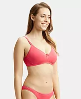 Jockey Wirefree Non Padded Super Combed Cotton Elastane Stretch Medium Coverage Everyday Bra with Concealed Shaper Panel - 1722