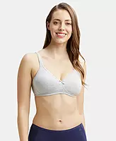 Jockey Wirefree Non Padded Super Combed Cotton Elastane Stretch Medium Coverage Everyday Bra with Concealed Shaper Panel - 1722