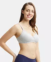 Jockey Wirefree Non Padded Super Combed Cotton Elastane Stretch Medium Coverage Everyday Bra with Concealed Shaper Panel - 1722