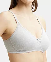 Jockey Wirefree Non Padded Super Combed Cotton Elastane Stretch Medium Coverage Everyday Bra with Concealed Shaper Panel - 1722