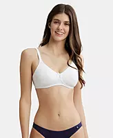 Jockey Wirefree Non Padded Super Combed Cotton Elastane Stretch Medium Coverage Everyday Bra with Concealed Shaper Panel - 1722