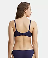 Jockey Wirefree Padded Combed Cotton Elastane Stretch Medium Coverage T-Shirt Bra with Lace Styling - 1723