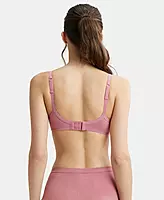 Jockey Wirefree Padded Combed Cotton Elastane Stretch Medium Coverage T-Shirt Bra with Lace Styling - 1723