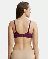 Jockey Wirefree Padded Combed Cotton Elastane Stretch Medium Coverage T-Shirt Bra with Lace Styling - 1723