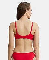 Jockey Wirefree Padded Combed Cotton Elastane Stretch Medium Coverage T-Shirt Bra with Lace Styling - 1723