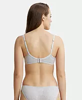 Jockey Wirefree Padded Combed Cotton Elastane Stretch Medium Coverage T-Shirt Bra with Lace Styling - 1723