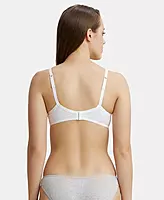 Jockey Wirefree Padded Combed Cotton Elastane Stretch Medium Coverage T-Shirt Bra with Lace Styling - 1723