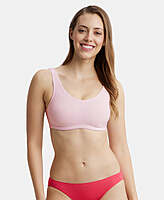 Jockey Super Combed Cotton Elastane Stretch Slip On Lounge Bra With StayFresh Treatment 1550