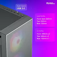 Coconut Core 300M Gaming Tower with Efficient Cooling