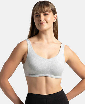 Jockey Super Combed Cotton Elastane Stretch Slip On Lounge Bra With StayFresh Treatment 1550