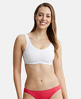 JOCKEY Super Combed Cotton Elastane Stretch Slip On Lounge Bra With StayFresh Treatment 1550