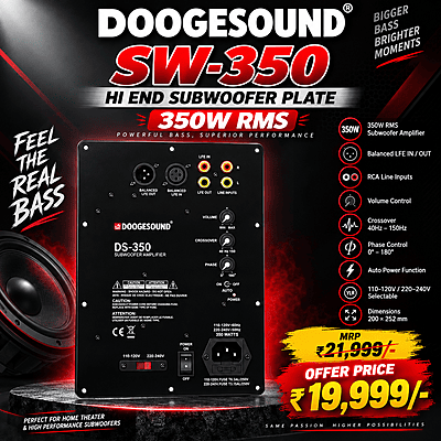 DOOGESOUND SW-350 HI END SUBWOOFER PLATE (350W RMS) DOOGESOUND SW-350 HI END SUBWOOFER PLATE (350W RMS)