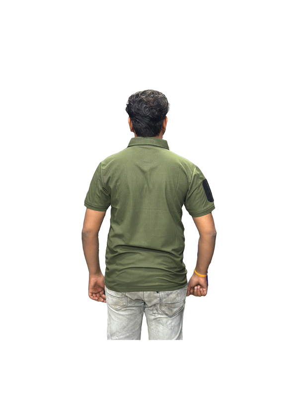 MATTY 2-Zipper half-sleeves Olive color