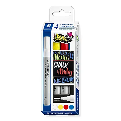 STAEDTLER 344 LUMO CHALK MARKER - C4 SET OF 4