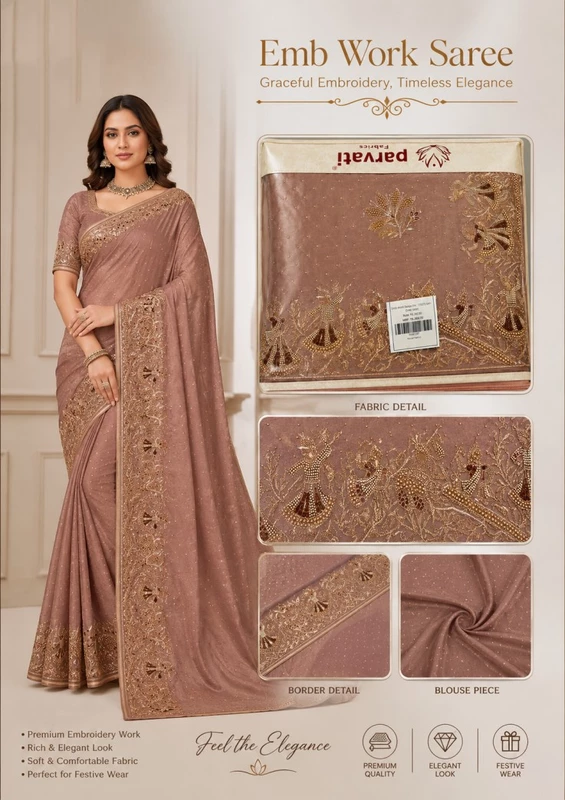 Emb Work Saree DN. 17527-SAR