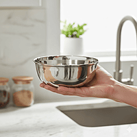 7 Inch Premium Stainless Steel Flat Bottom Big Bowl