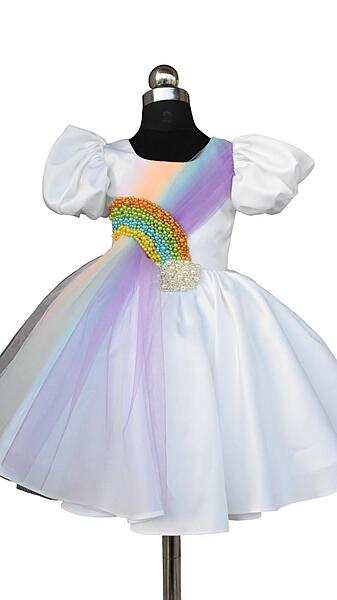 White Rainbow Whispers Dress